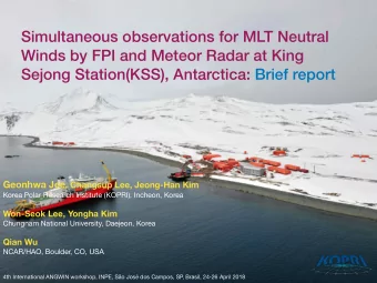Simultaneous observations for MLT Neutral  Winds by FPI and Meteor Radar at King  Sejong