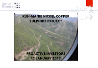 kun manie nickel copper sulphide project proactive