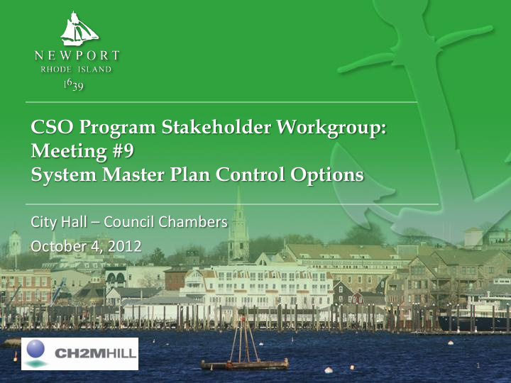 cso program stakeholder workgroup meeting 9 system master
