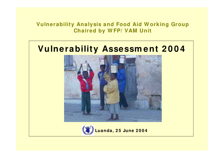 vulnerability assessm ent 2 0 0 4