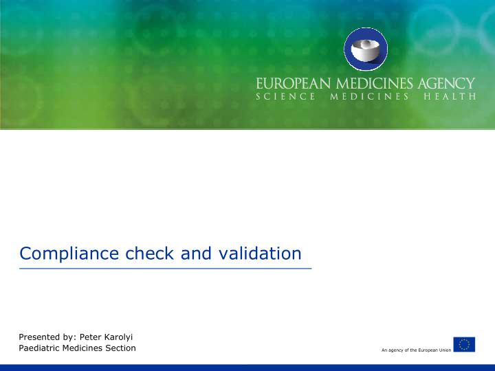 compliance check and validation