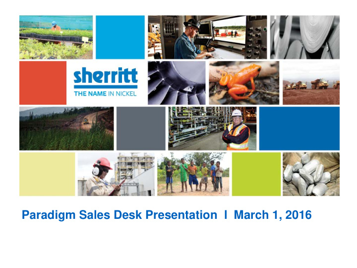 paradigm sales desk presentation l march 1 2016