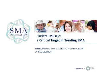PRESENTATION TEMPLATE  a Critical Target in Treating SMA  THERAPEUTIC STRATEGIES TO AMPLIFY SMN