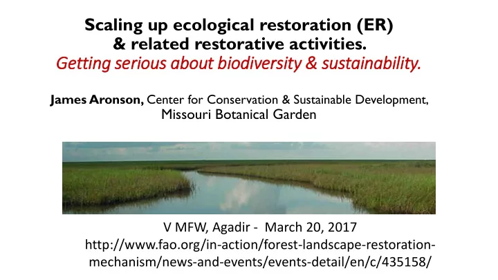 getting serious about biodiversity sustainability