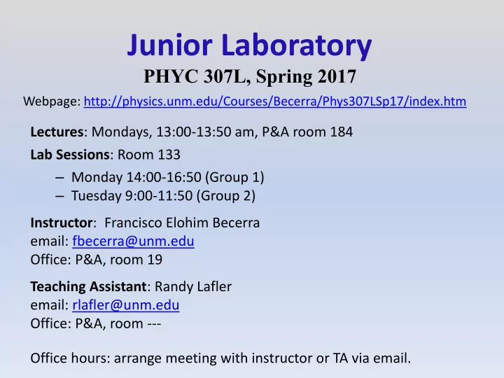 junior laboratory