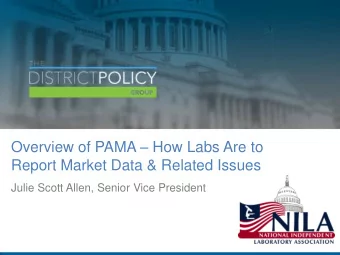 Report Market Data &amp; Related Issues  Julie Scott Allen, Senior Vice President  National