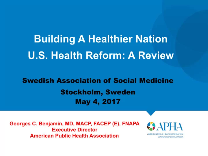 u s health reform a review