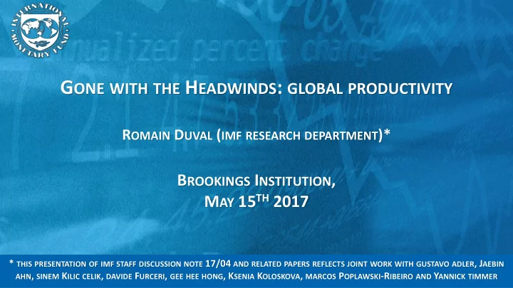 the productivity slowdown debate