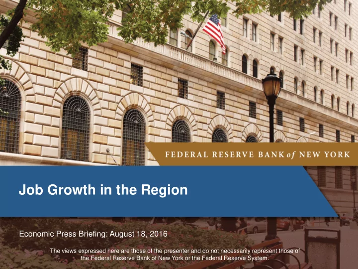job growth in the region