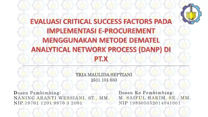 evaluasi critical success factors pada implementasi e