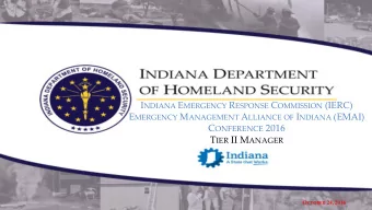 C ONFERENCE 2016 T IER II M ANAGER O CTOBER 24, 2016  Superfund Amendments &amp; Reauthorization