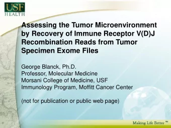 Assessing the Tumor Microenvironment  by Recovery of Immune Receptor V(D)J  Recombination Reads
