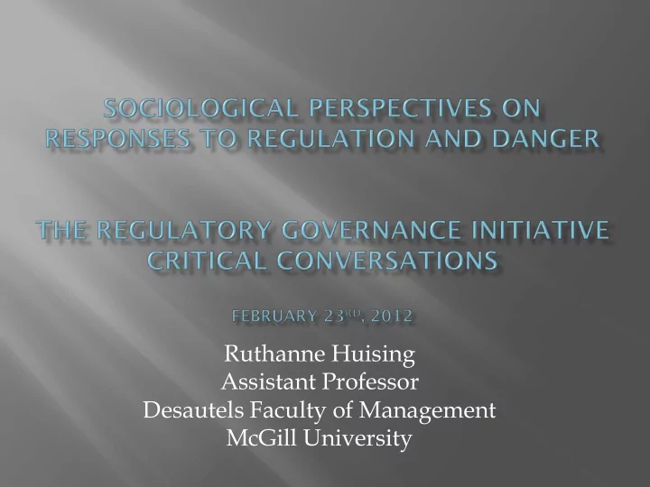 desautels faculty of management