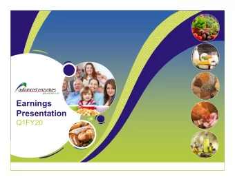 Earnings  Presentation  Q1FY20  Disclaimer  This information may contain certain forward-looking