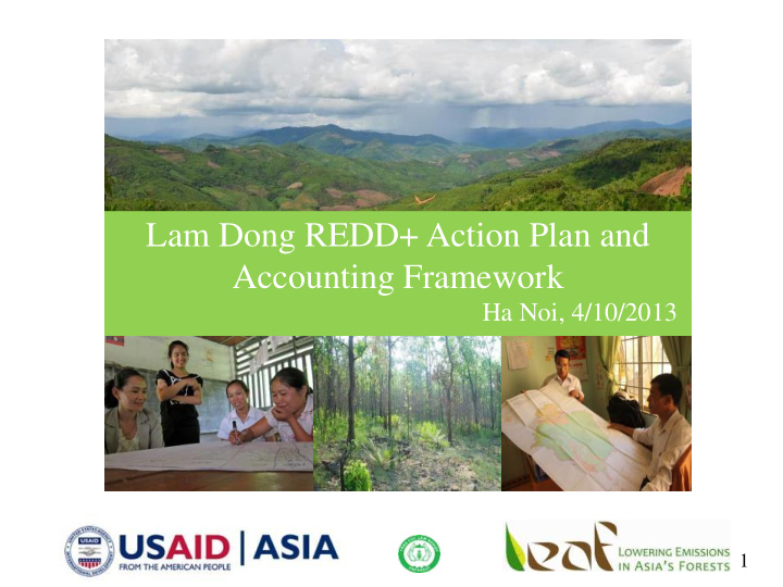 lam dong redd action plan and accounting framework