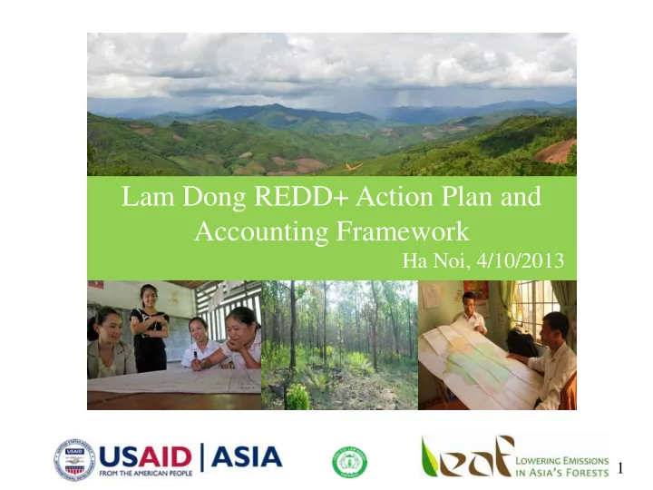 lam dong redd action plan and accounting framework