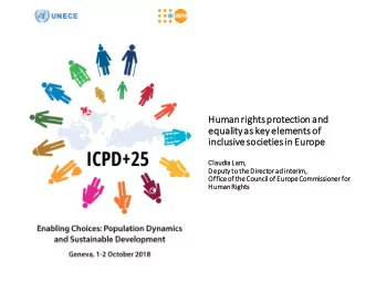Human rights p  protection a  and  equality a  as k  key  ey e  elem  emen  ents o  of  inclusive s