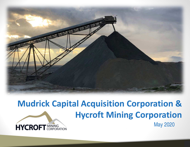 mudrick capital acquisition corporation hycroft mining