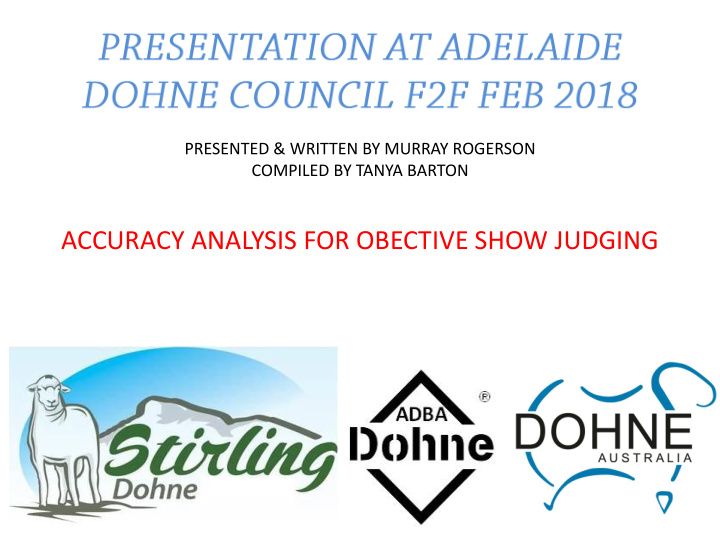 accuracy analysis for obective show judging topics