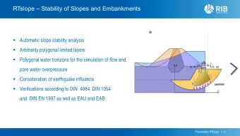 RTslope  Stability of Slopes and Embankments  Automatic slope stability analysis
