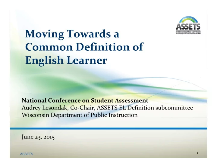 m moving towards a i t d common definition of english
