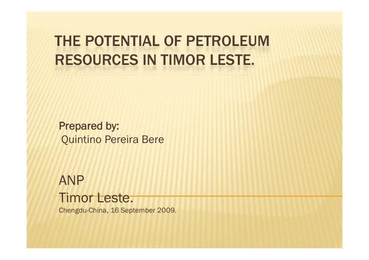 the potential of petroleum the potential of petroleum