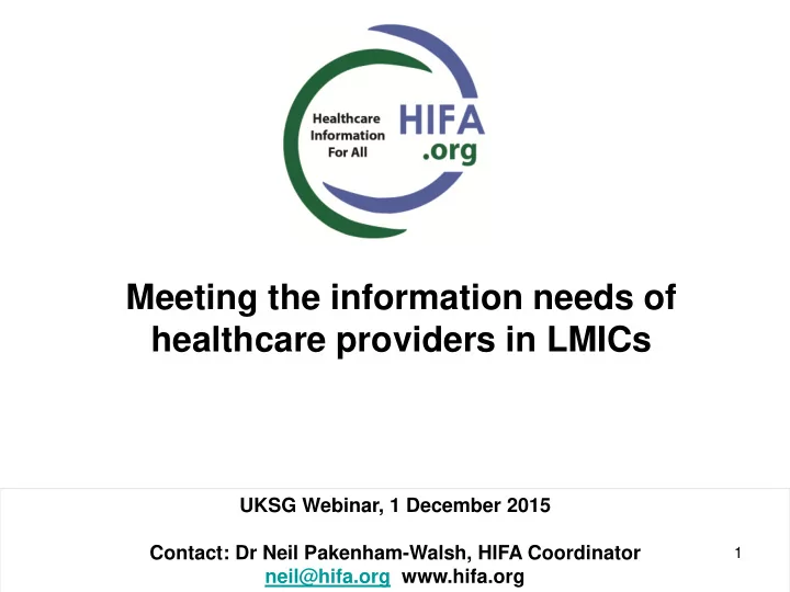 uksg webinar 1 december 2015 contact dr neil pakenham