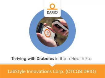 LabStyle Innovations Corp. (OTCQB:DRIO)  Disclaimer Regarding Forward-Looking Statements This