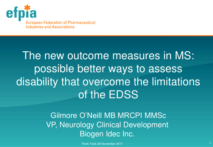 the new outcome measures in ms