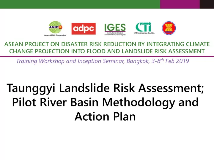 taunggyi landslide risk assessment