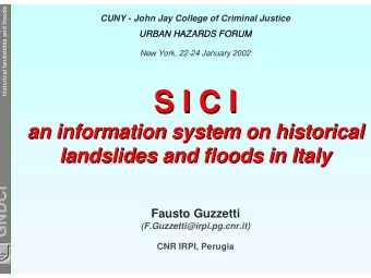 S I C I  S I C I  an information system on historical  an information system on historical