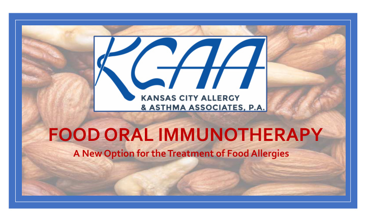 food oral immunotherapy