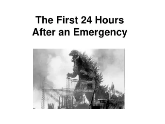 After an Emergency  All directors should go to the  Tribal Center to establish the  Emergency