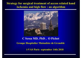 Strategy for surgical treatment of access related hand  Strategy for surgical treatment of access