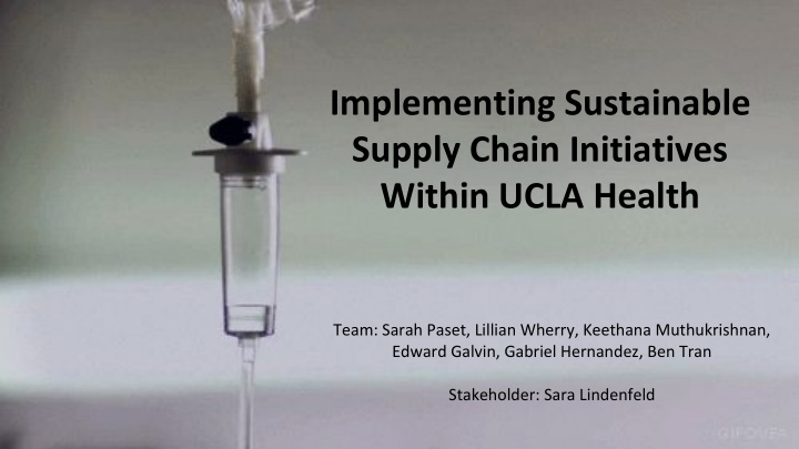 implementing sustainable supply chain initiatives within
