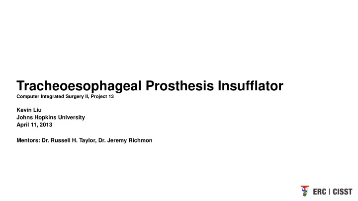 tracheoesophageal prosthesis insufflator