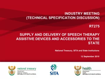RT275  SUPPLY AND DELIVERY OF SPEECH THERAPY  ASSISTIVE DEVICES AND ACCESSORIES TO THE STATE
