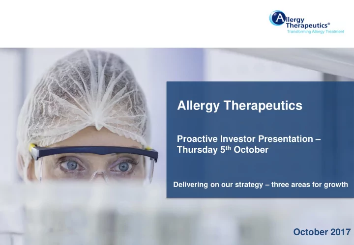 proactive investor presentation thursday 5 th october