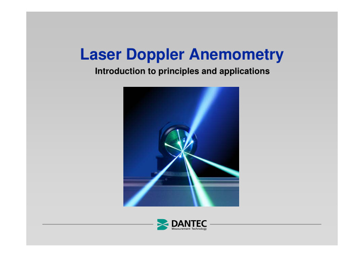 laser doppler anemometry