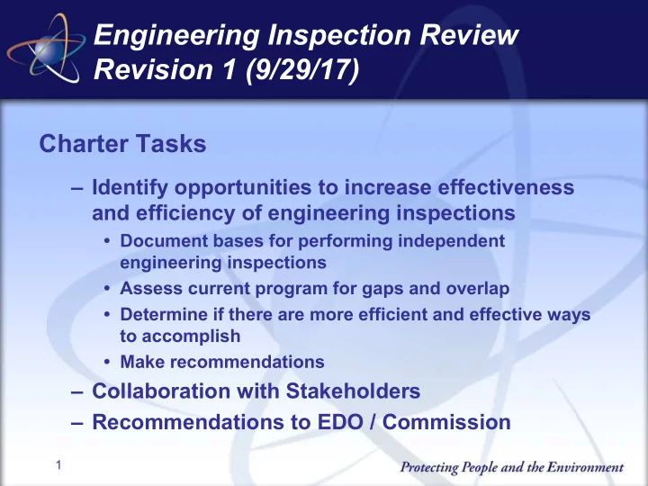 engineering inspection review revision 1 9 29 17