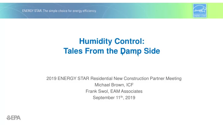 humidity control tales from the damp side