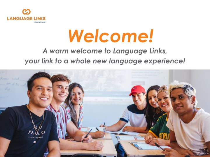 welcome