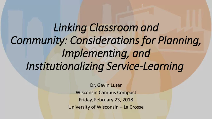 lin linking cla lassroom and community considerations for