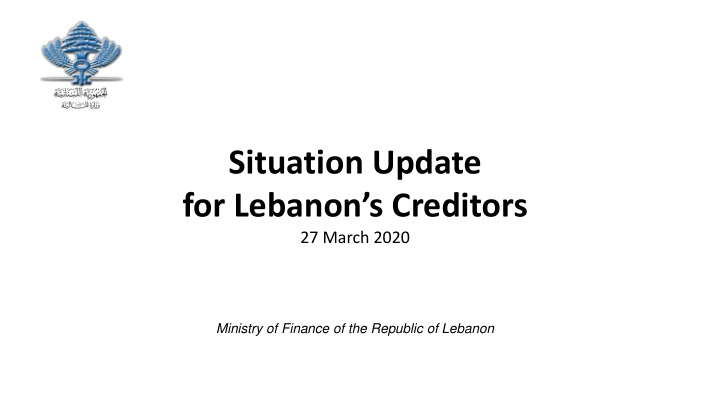 for lebanon s creditors