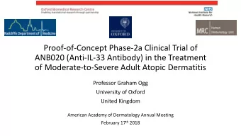 Proof-of-Concept Phase-2a Clinical Trial of  ANB020 (Anti-IL-33 Antibody) in the Treatment  of