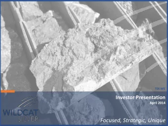 Focused, Strategic, Unique  TSX: WS  TSX: WS  1  CAUTIONARY STATEMENT  Cautionary Note Regarding