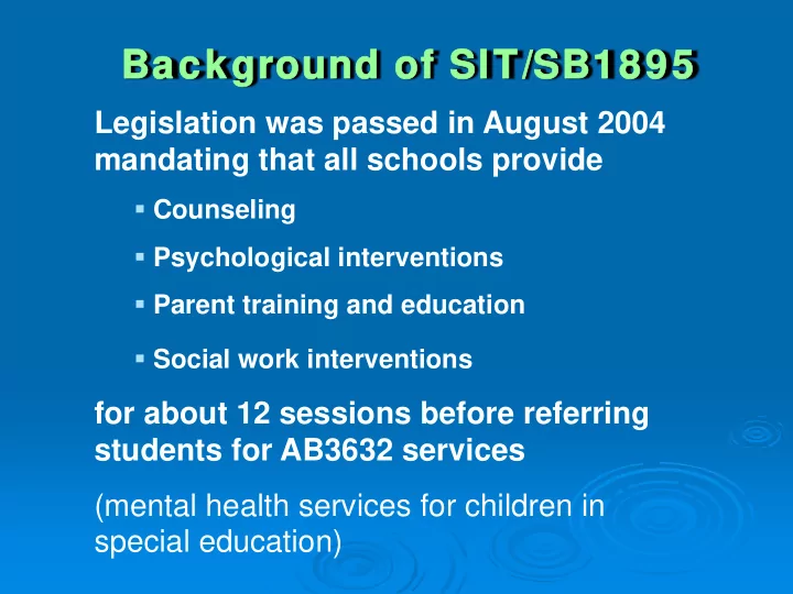 background of sit sb1895 background of sit sb1895