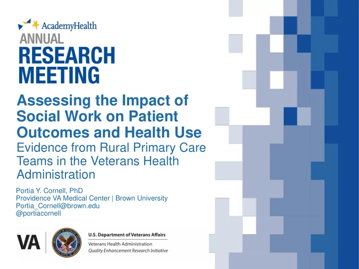 assessing the impact of social work on patient outcomes