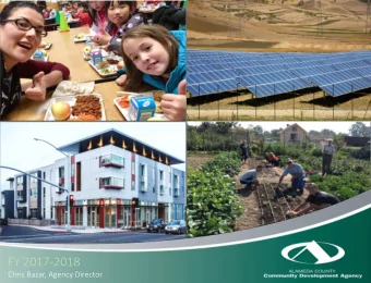 FY 2017-2018  Chris Bazar, Agency Director  PLANNING  Budget 2017-2018  HIGHLIGHTS  Kent  t Garde