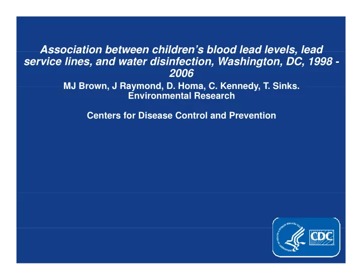 association between children s blood lead levels lead